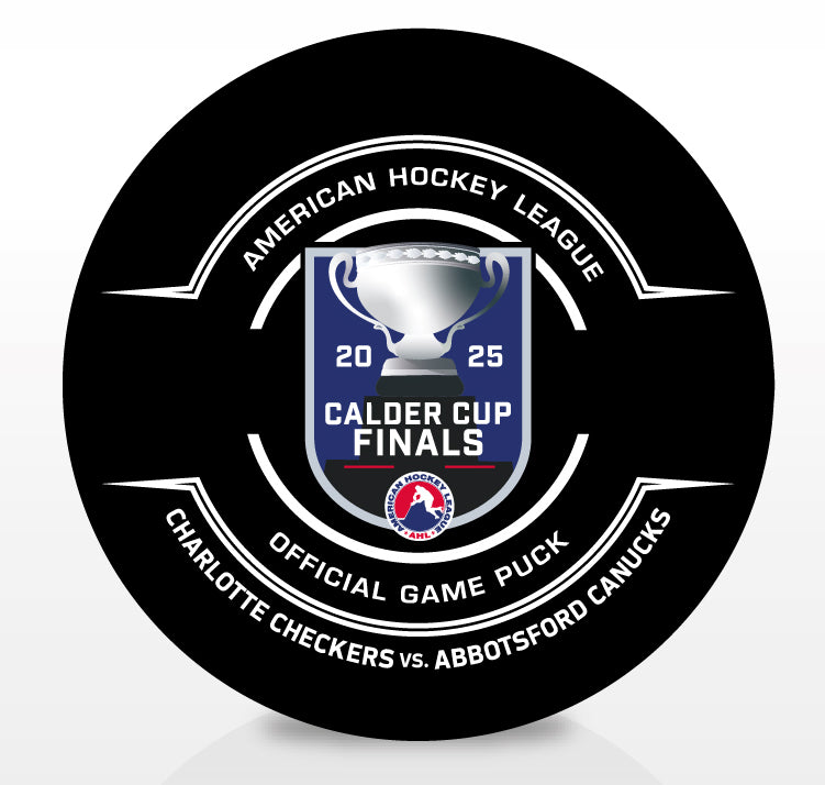 2025 Calder Cup Finals - Charlotte Checkers vs. Abbotsford Canucks - Official Game Puck