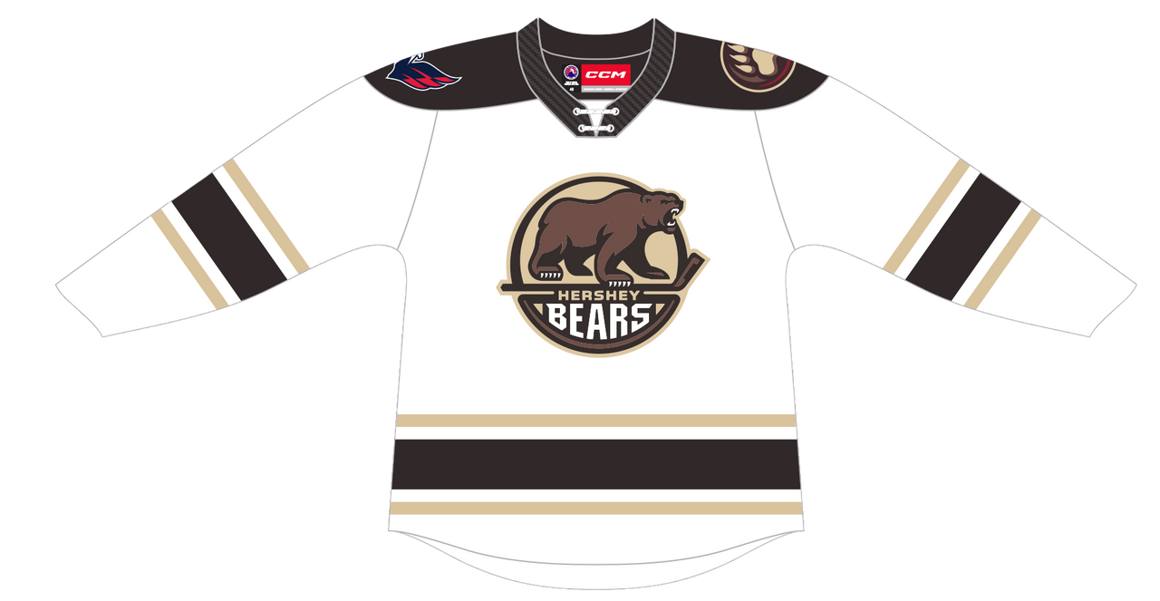 CCM Quicklite Hershey Bears Customized Premier White Jersey