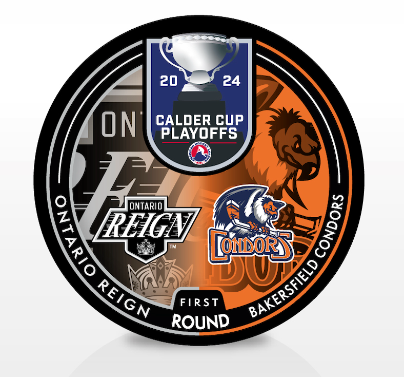 Ontario Reign vs Bakersfield Condors 2024 Calder Cup Playoffs Dueling Souvenir Puck
