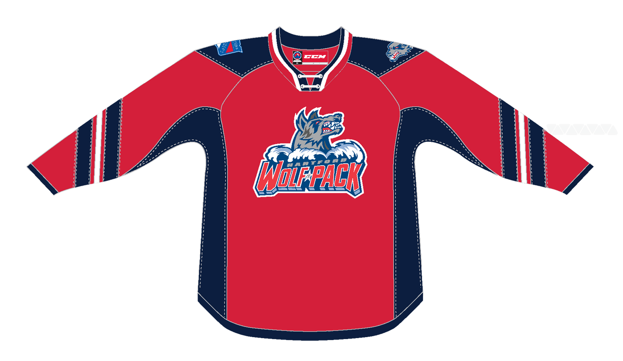 CCM Quicklite Hartford Wolf Pack Premier Alternate Red Jersey
