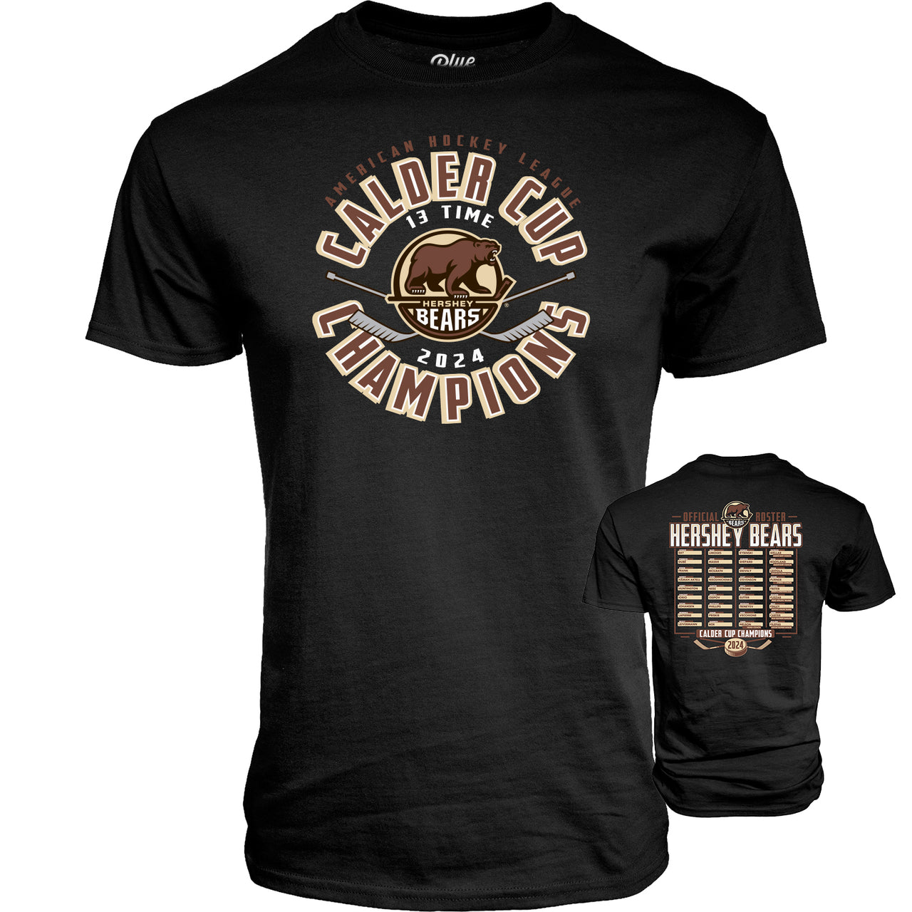 Hershey Bears 2024 Calder Cup Champions Adult Roster T-Shirt