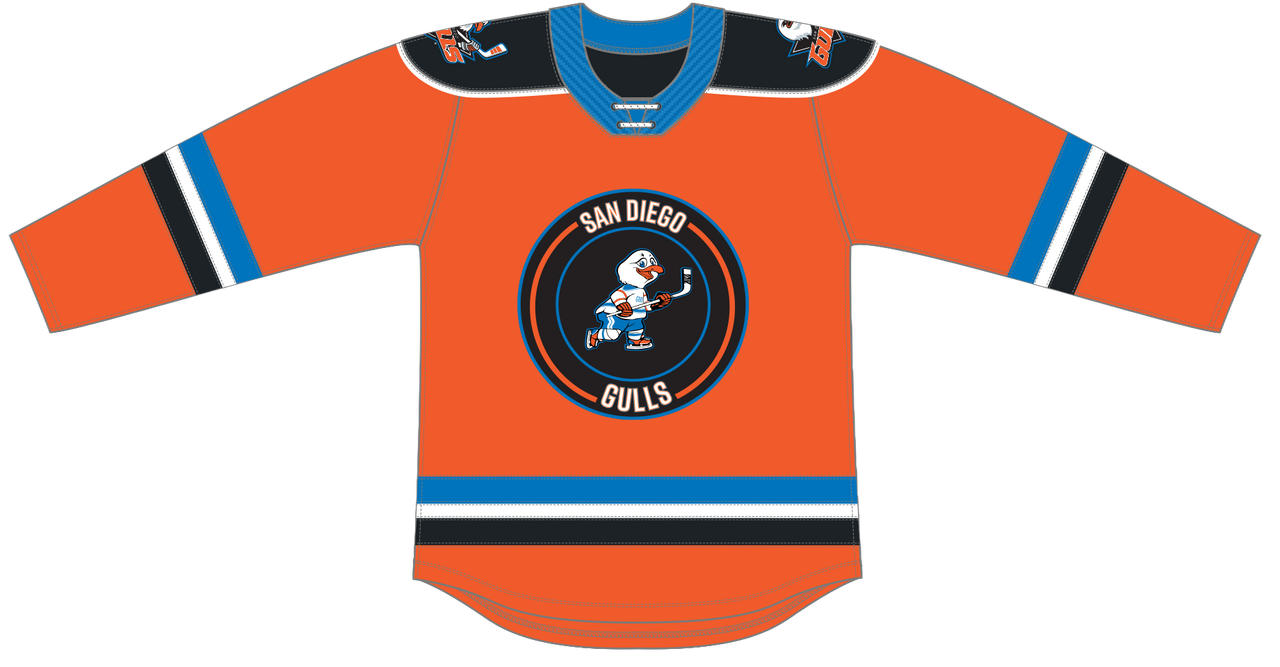 CCM Quicklite San Diego Gulls Premier Orange Alternate Jersey