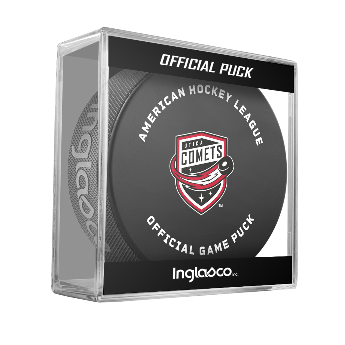 Utica Comets Official Game Puck (26-27)