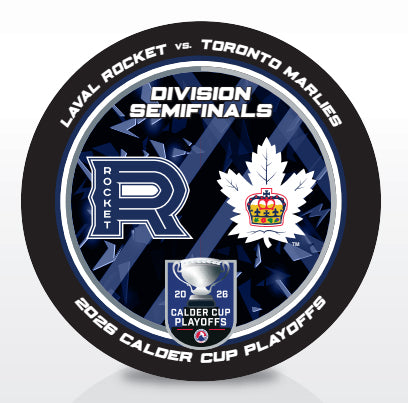 Laval Rocket vs Toronto Marlies 2026 Calder Cup Playoffs Dueling Souvenir Puck