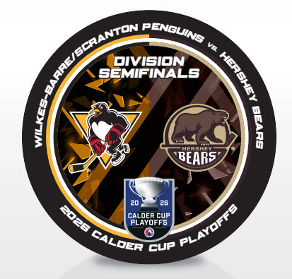 Wilkes-Barre/Scranton Penguins vs Hershey Bears 2026 Calder Cup Playoffs Dueling Souvenir Puck