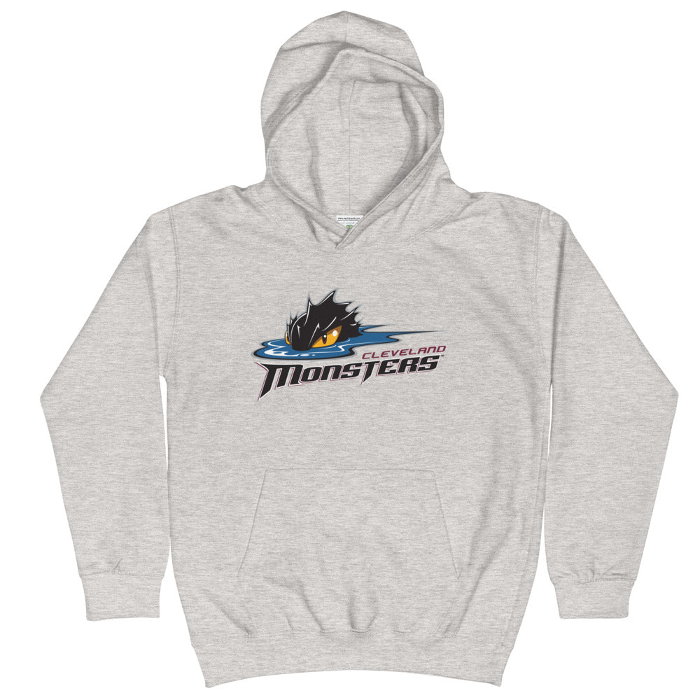 Cleveland Monsters Youth Primary Logo Pullover Hoodie (Sidewalk Sale, Grey, Youth Medium)