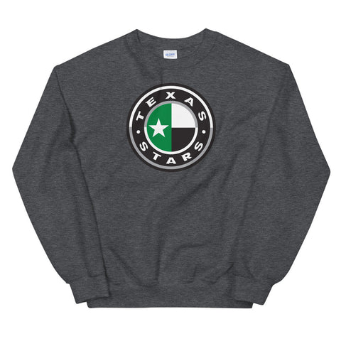Texas Stars Adult Secondary Logo Crewneck Sweatshirt (Sidewalk Sale, Heather Grey, 3XL)