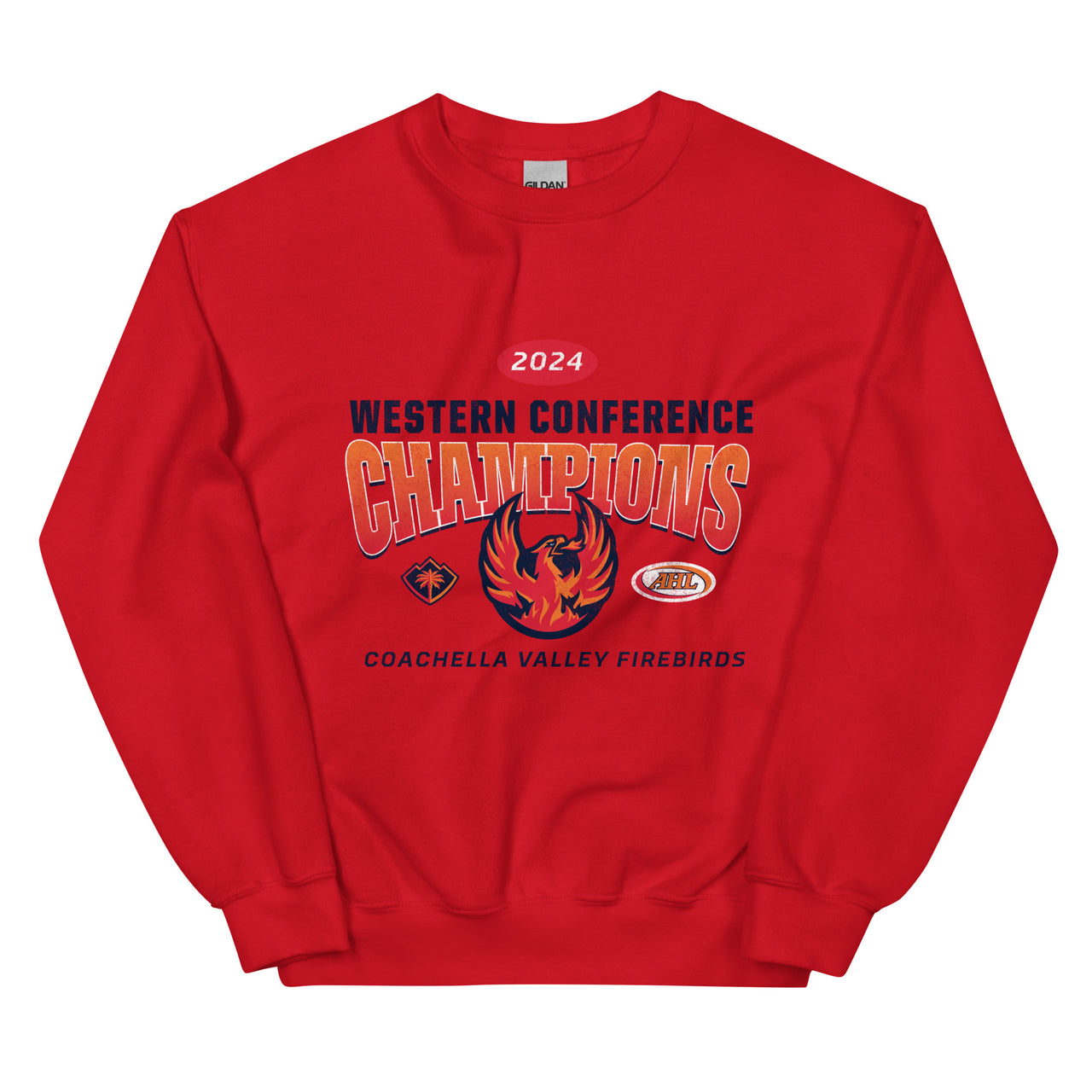 Coachella Valley Firebirds 2024 Western Conference Champions Adult Crewneck Sweatshirt