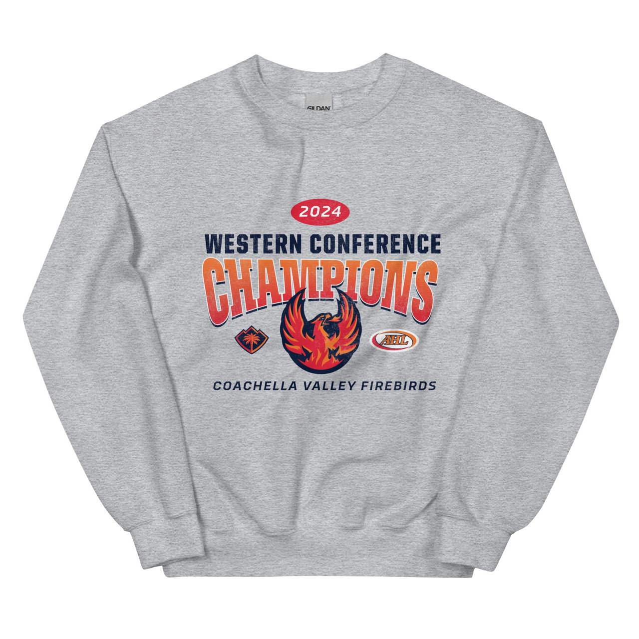 Coachella Valley Firebirds 2024 Western Conference Champions Adult Crewneck Sweatshirt