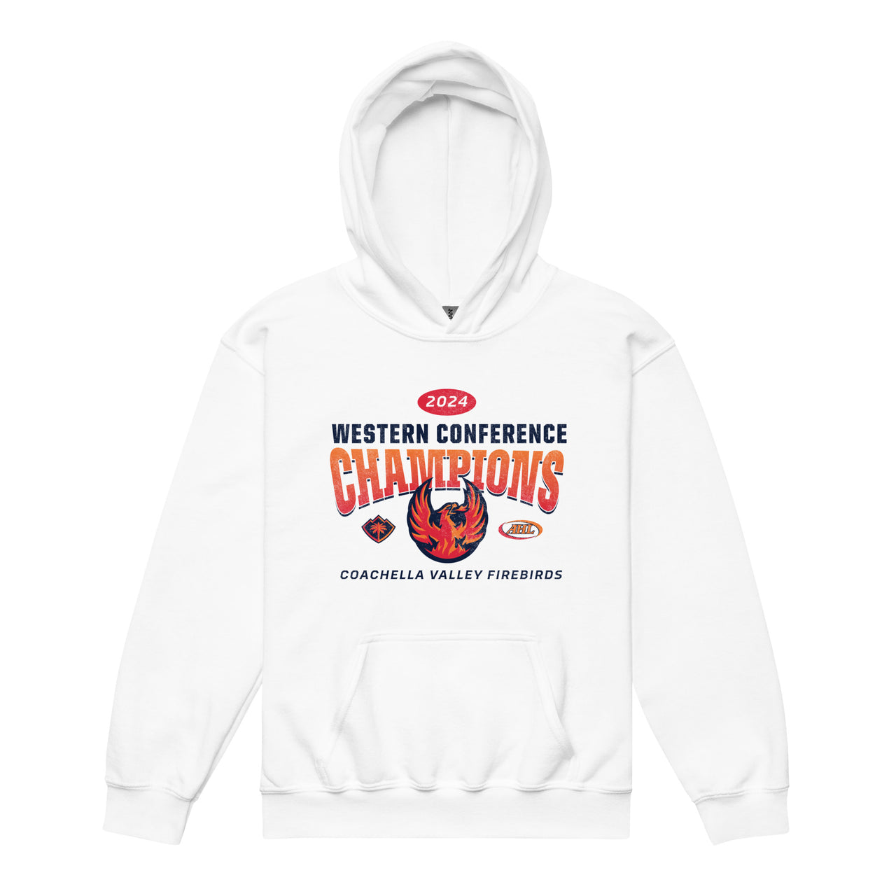 Coachella Valley Firebirds 2024 Western Conference Champions Youth Pullover Hoodie