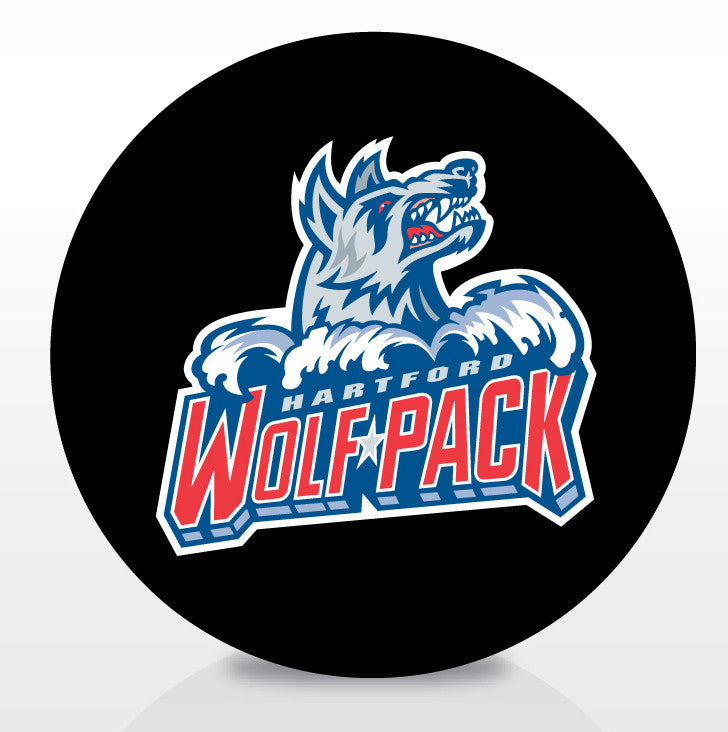 Hartford Wolf Pack Team Logo Souvenir Puck