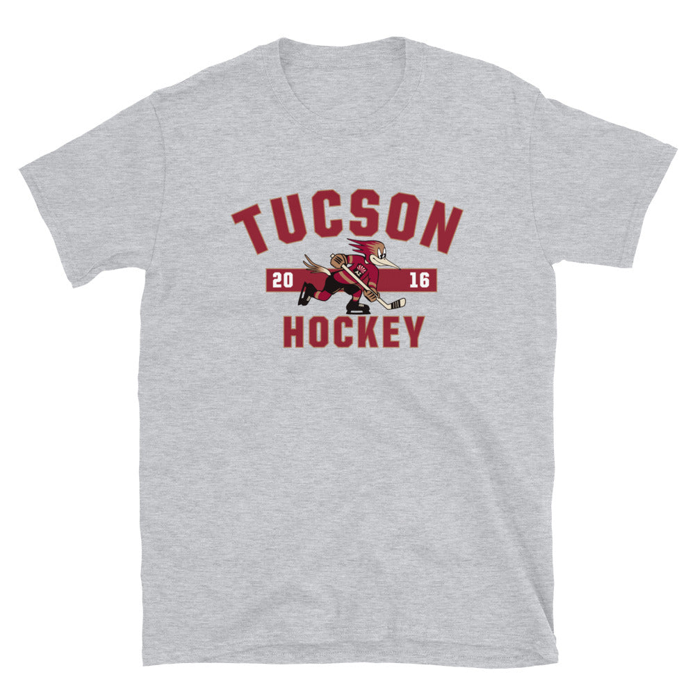 Tucson Roadrunners Adult Established Short-Sleeve T-Shirt (Sidewalk Sale, Sport Grey, Small)