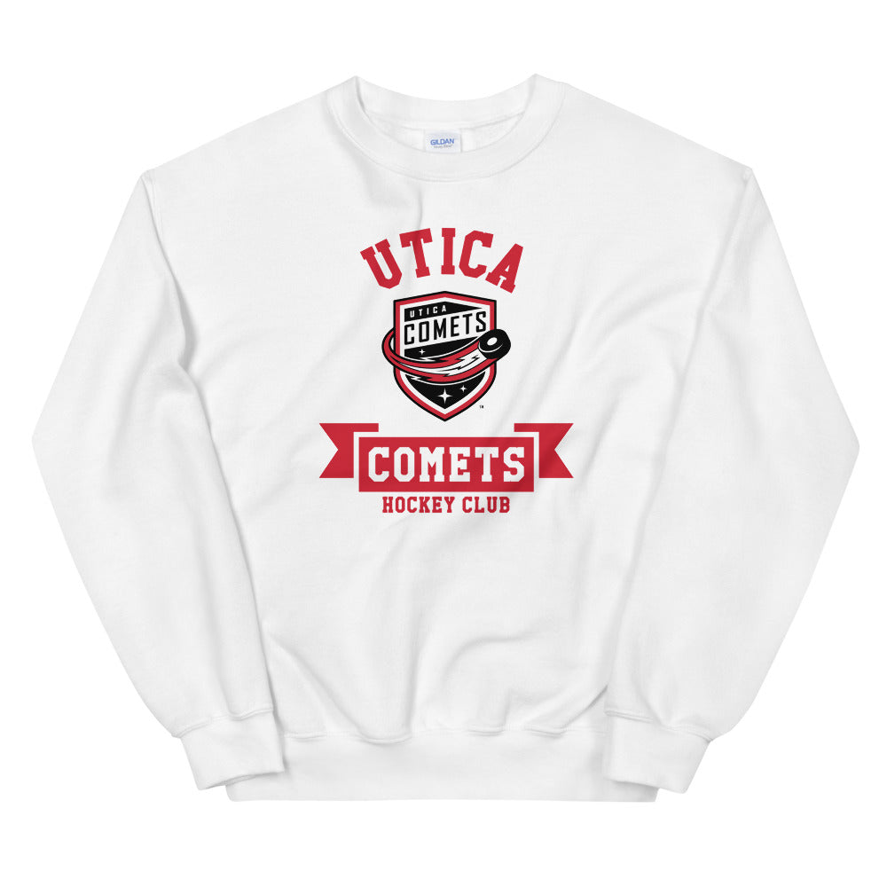 Utica Comets Adult Crewneck Sweatshirt - Banner Design