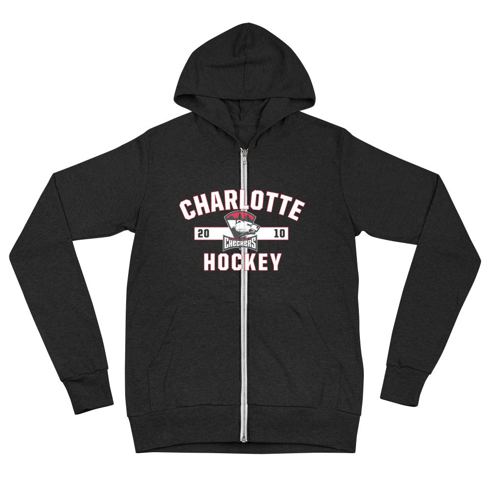Charlotte Checkers Adult Established Logo Full Zip Hoodie