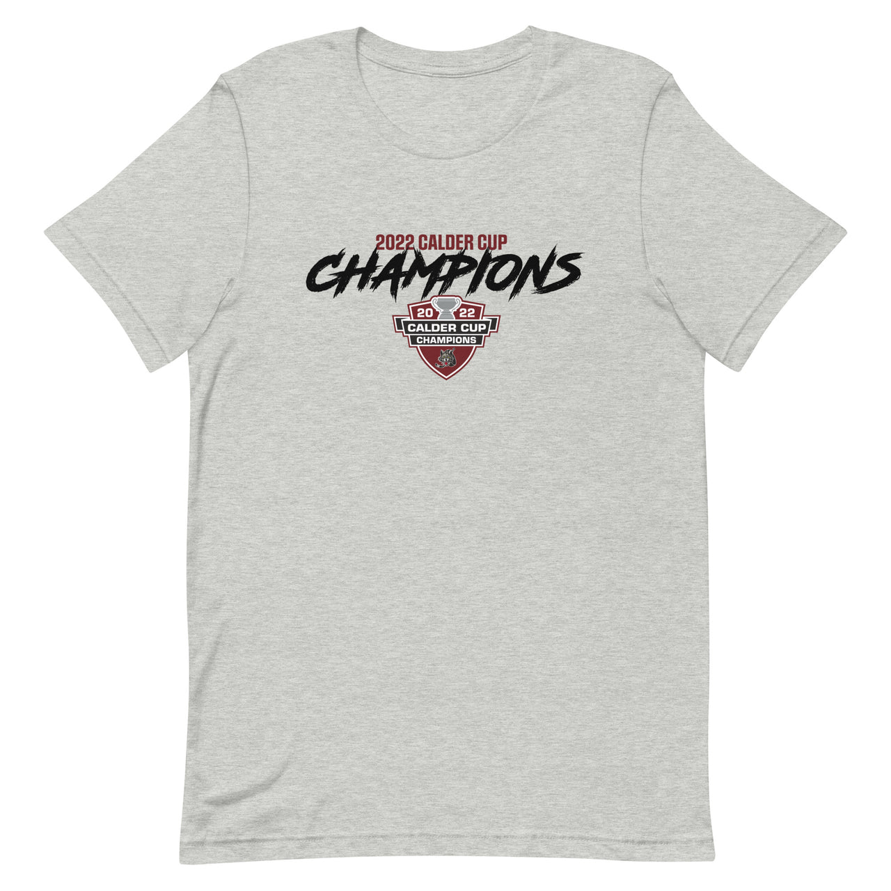 Chicago Wolves 2022 Calder Cup Champions Adult Script Short Sleeve T-Shirt