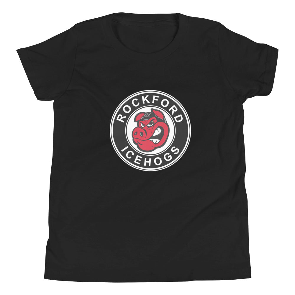 Rockford IceHogs Primary Logo Youth Short Sleeve T-Shirt